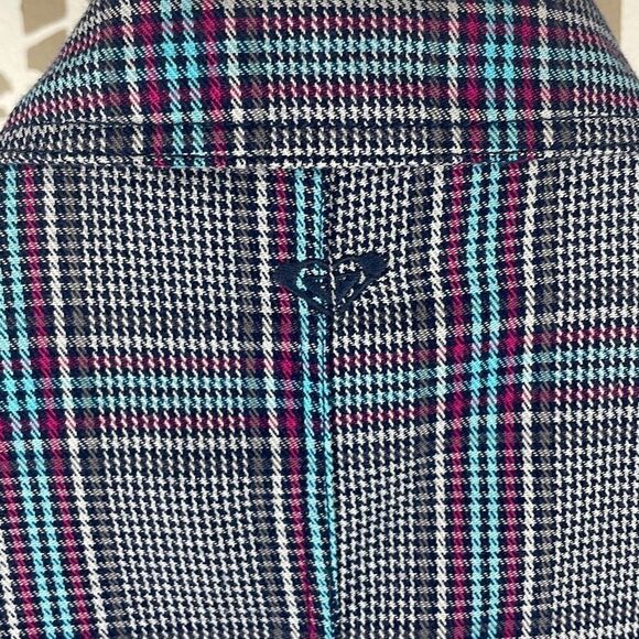 Roxy Plaid Trench Coat sz M - Picture 8 of 9